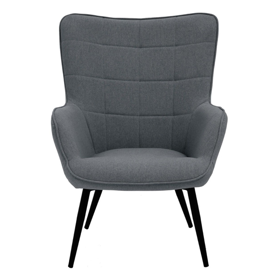 Porrima Fabric Upholstered Armchair In Grey
