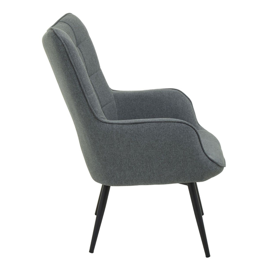 Porrima Fabric Upholstered Armchair In Grey