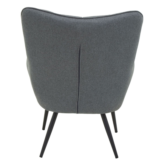 Porrima Fabric Upholstered Armchair In Grey