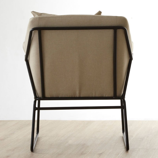 Porrima Fabric Upholstered Bedroom Chair In Mink