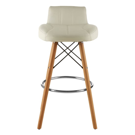 Porrima Faux Leather Effect Bar Stool In White_2