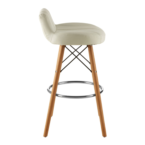 Porrima Faux Leather Effect Bar Stool In White_3
