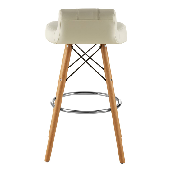 Porrima Faux Leather Effect Bar Stool In White_4