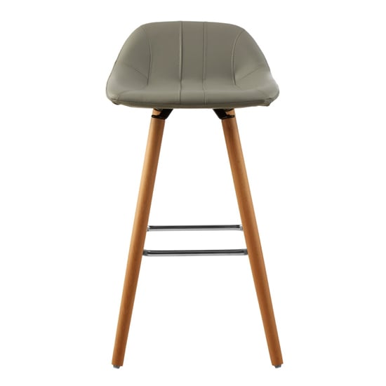 Porrima Grey Faux Leather Bar Stools In Pair_3