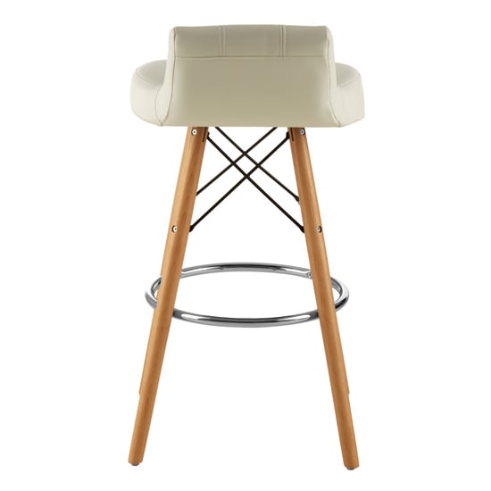 Porrima White Faux Leather Effect Bar Stools In Pair_5