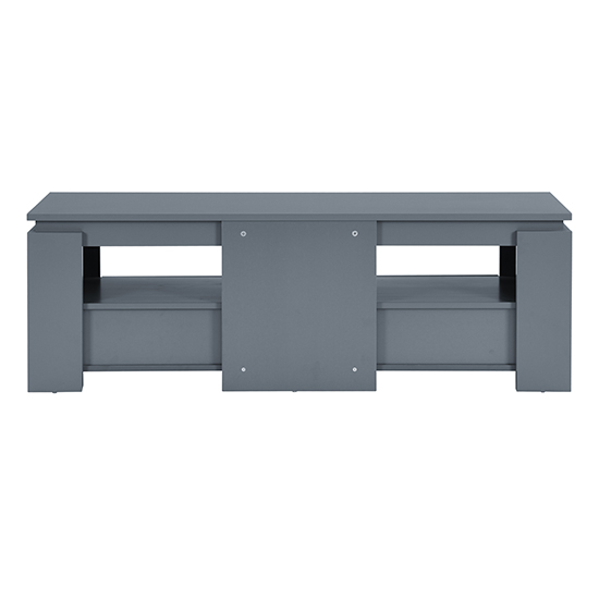 Portland Wooden TV Stand With 2 Drawers In Grey