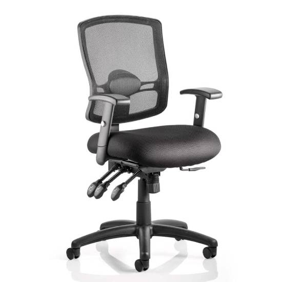 Photo of Portland iii black back office chair with black seat