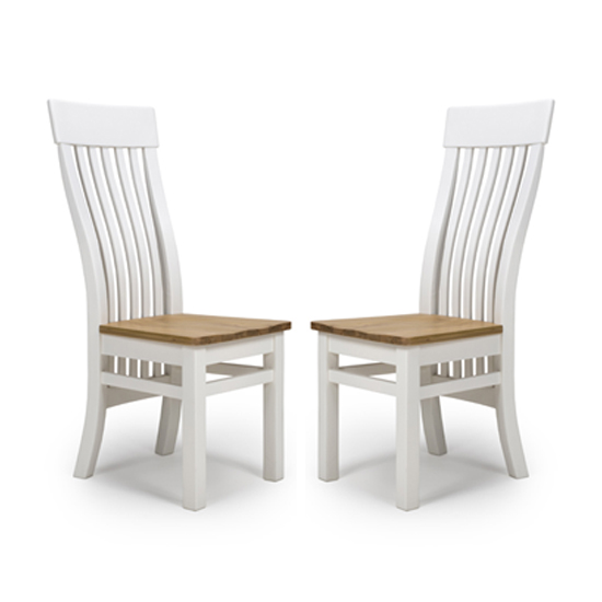 Portland Slat Back Wooden Dining Chairs In Pair Furniture in Fashion