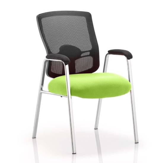 Read more about Portland straight leg visitor chair with myrrh green seat