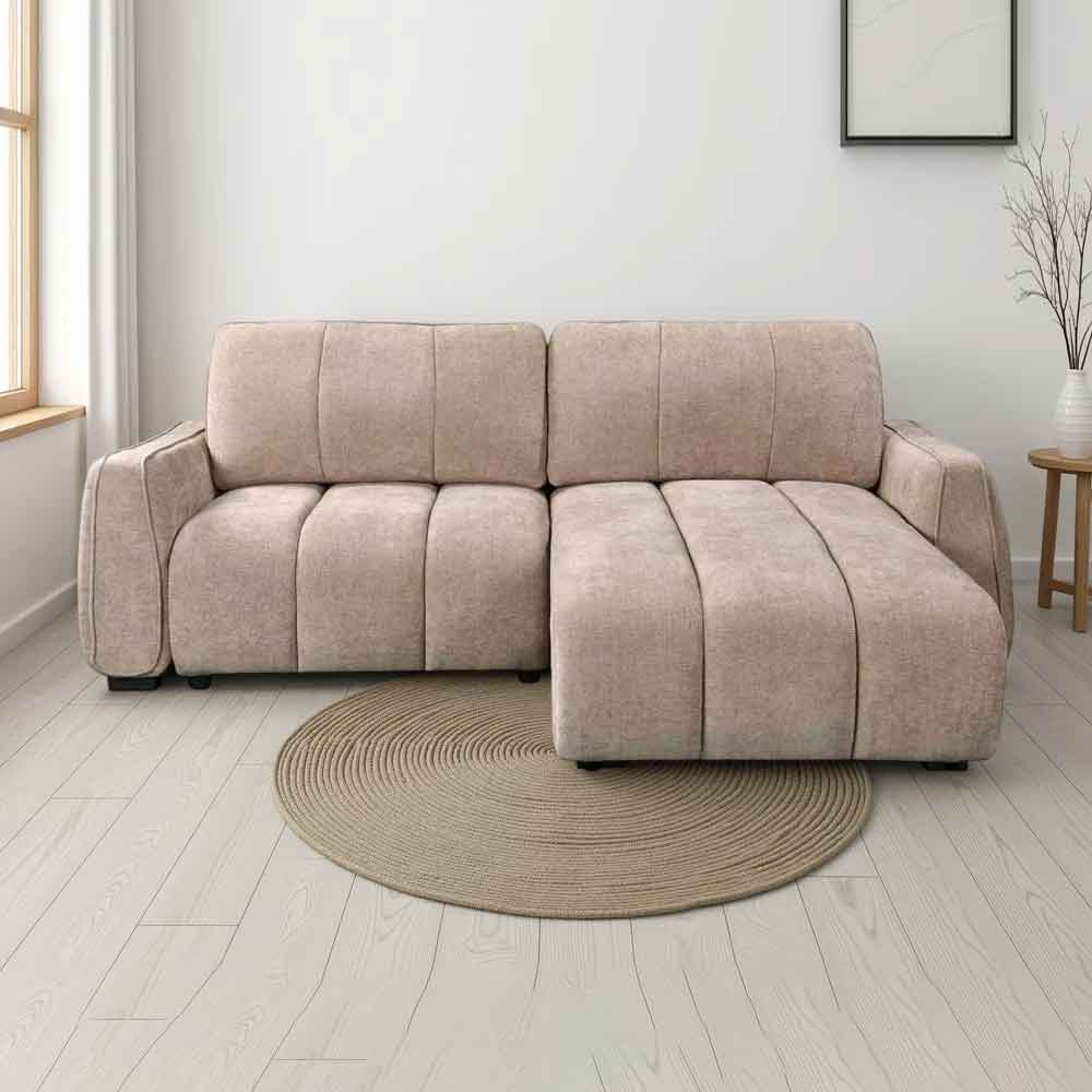 Portmere Fabric Universal Corner Sofabed in Beige