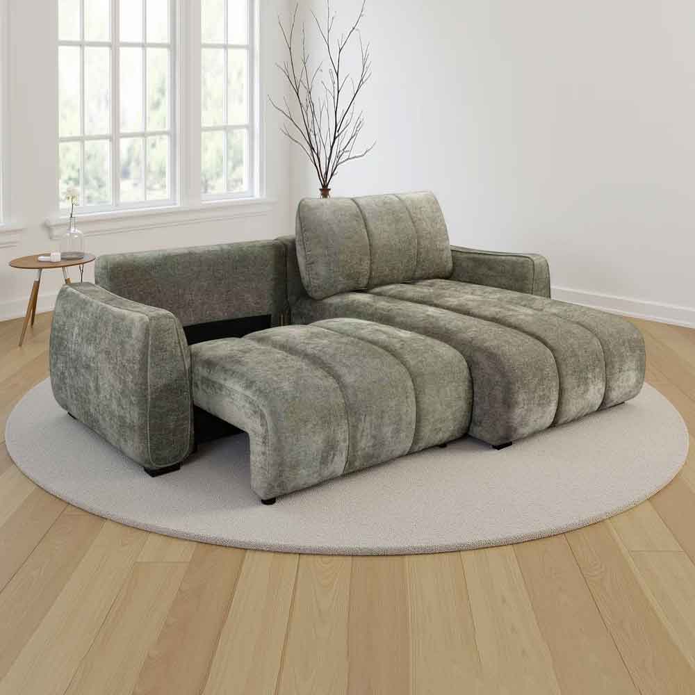 Portmere Fabric Universal Corner Sofabed in Green