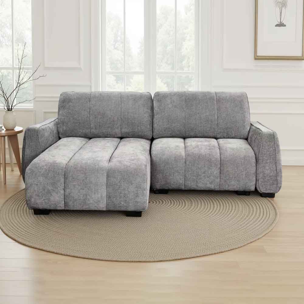 Portmere Fabric Universal Corner Sofabed in Grey
