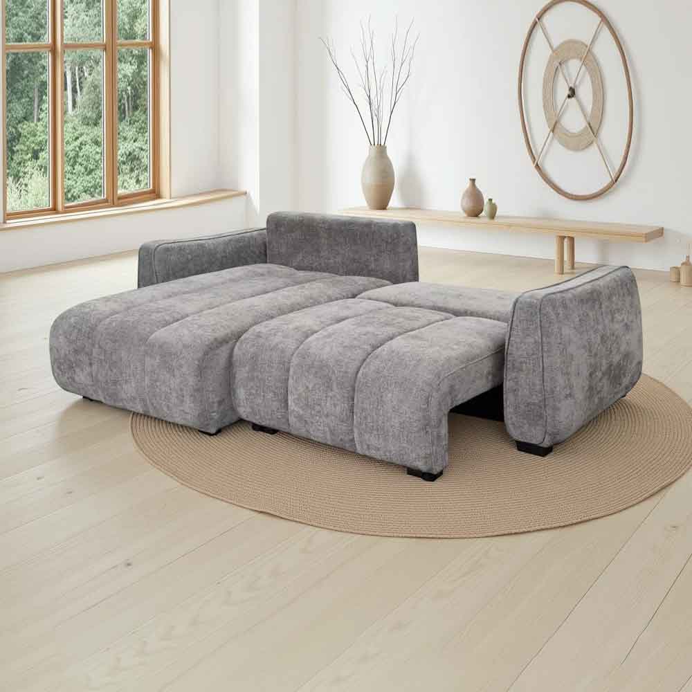 Portmere Fabric Universal Corner Sofabed in Grey