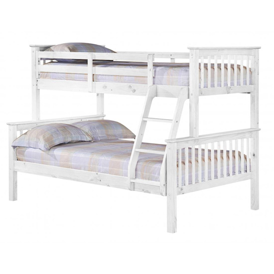 Prato Triple Wooden Bunk Bed In White