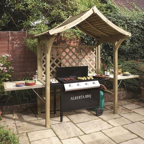 Product photograph of Portsoy Wooden Arbour In Natural Timber from Furniture in Fashion