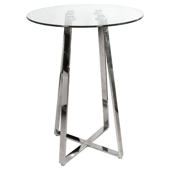 Poseur Round Glass Bar Table With 2 Giulia Anthracite Stools_2