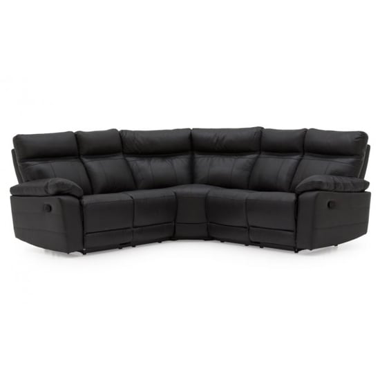 Product photograph of Posit Electric Recliner Leather Corner Sofa In Black from Furniture in Fashion