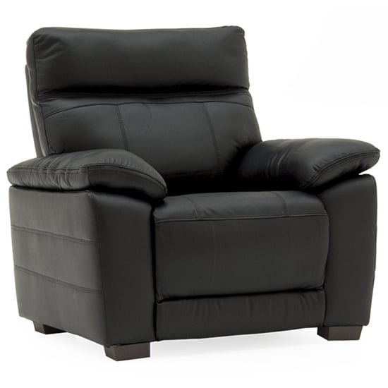 Posit Leather 1 Seater Sofa In Black