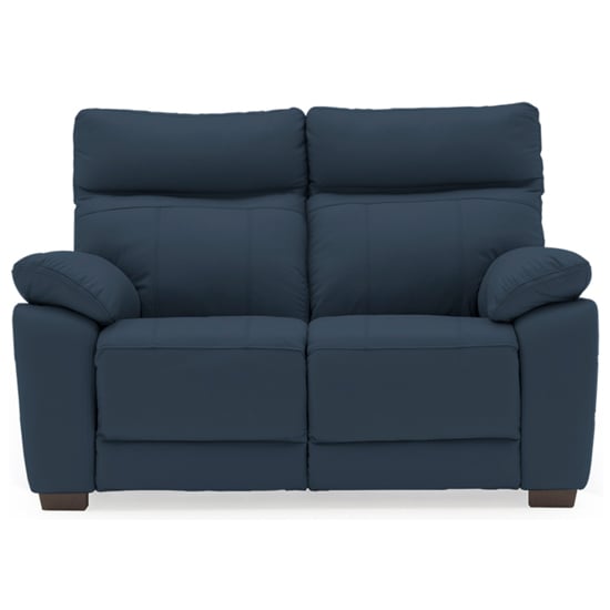 Photo of Posit leather 2 seater sofa in indigo blue