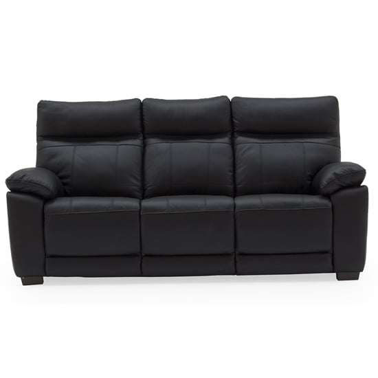 Photo of Posit leather 3 seater sofa in black