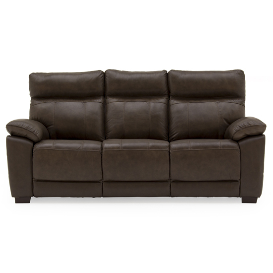 Posit Leather 3 Seater Sofa In Brown