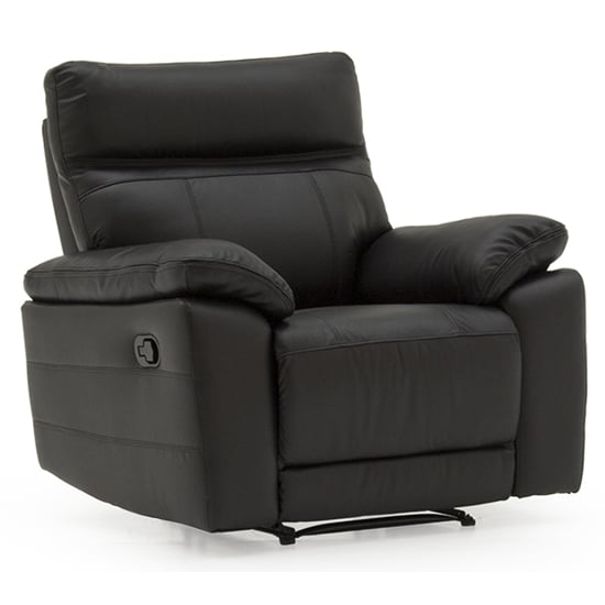 Posit Recliner Leather 1 Seater Sofa In Black
