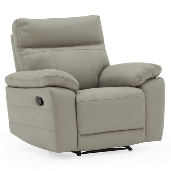 Read more about Posit recliner leather 1 seater sofa in light grey