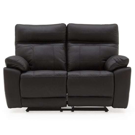 Photo of Posit recliner leather 2 seater sofa in black