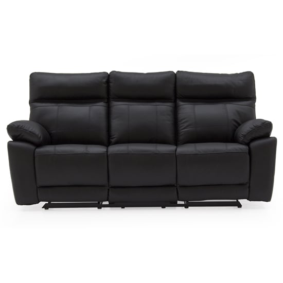 Photo of Posit recliner leather 3 seater sofa in black