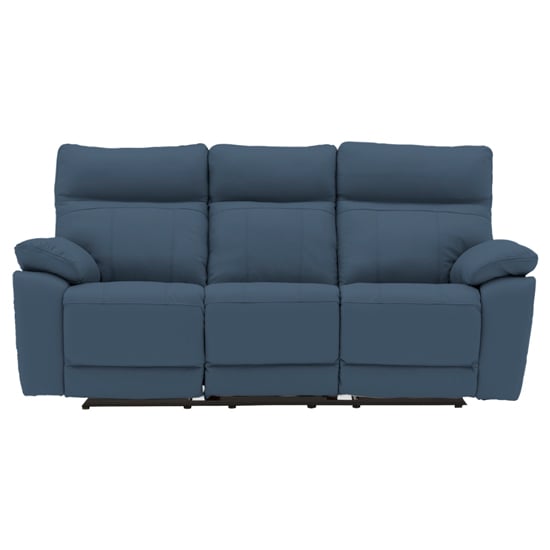 Read more about Posit recliner leather 3 seater sofa in indigo blue