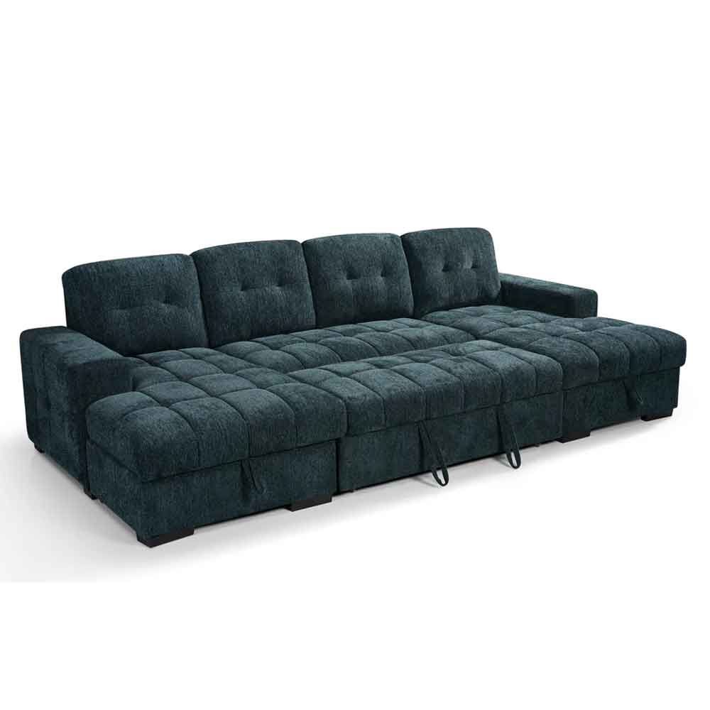 Positano Fabric U Shape Corner Sofa in Blue