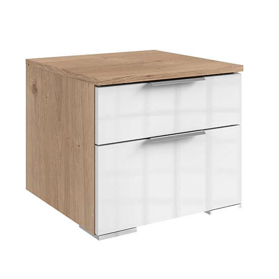 Read more about Posterior chest of drawers in white planked oak with 2 drawers