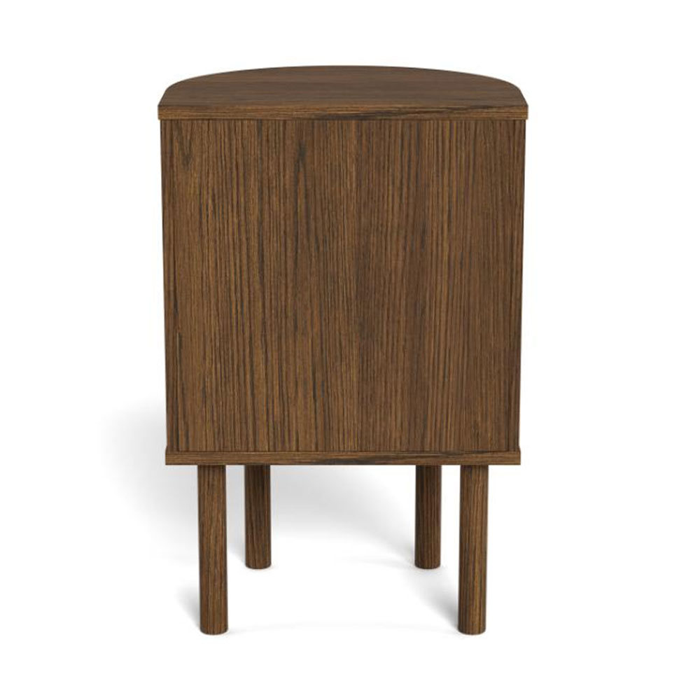 Pottstown Wooden Bedside Cabinet in Smoked Oak