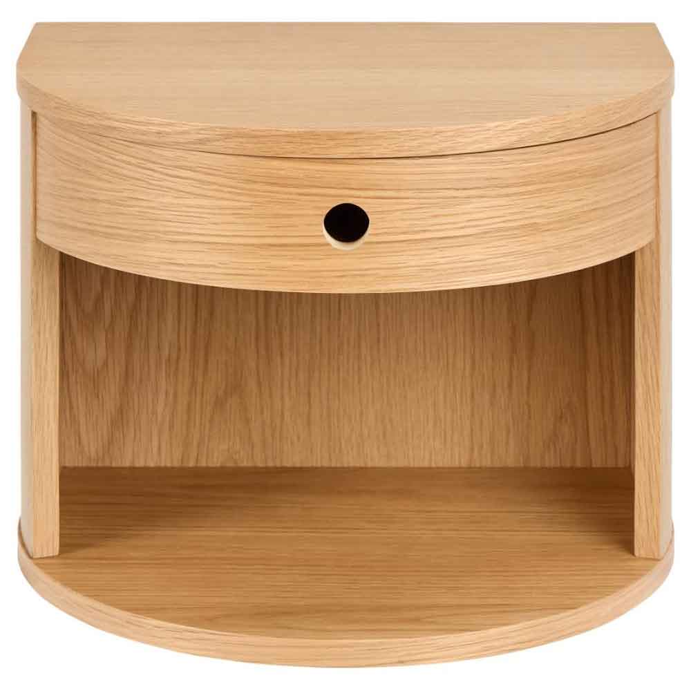 Pottstown Wooden Wall Hung Bedside Cabinet - Oak
