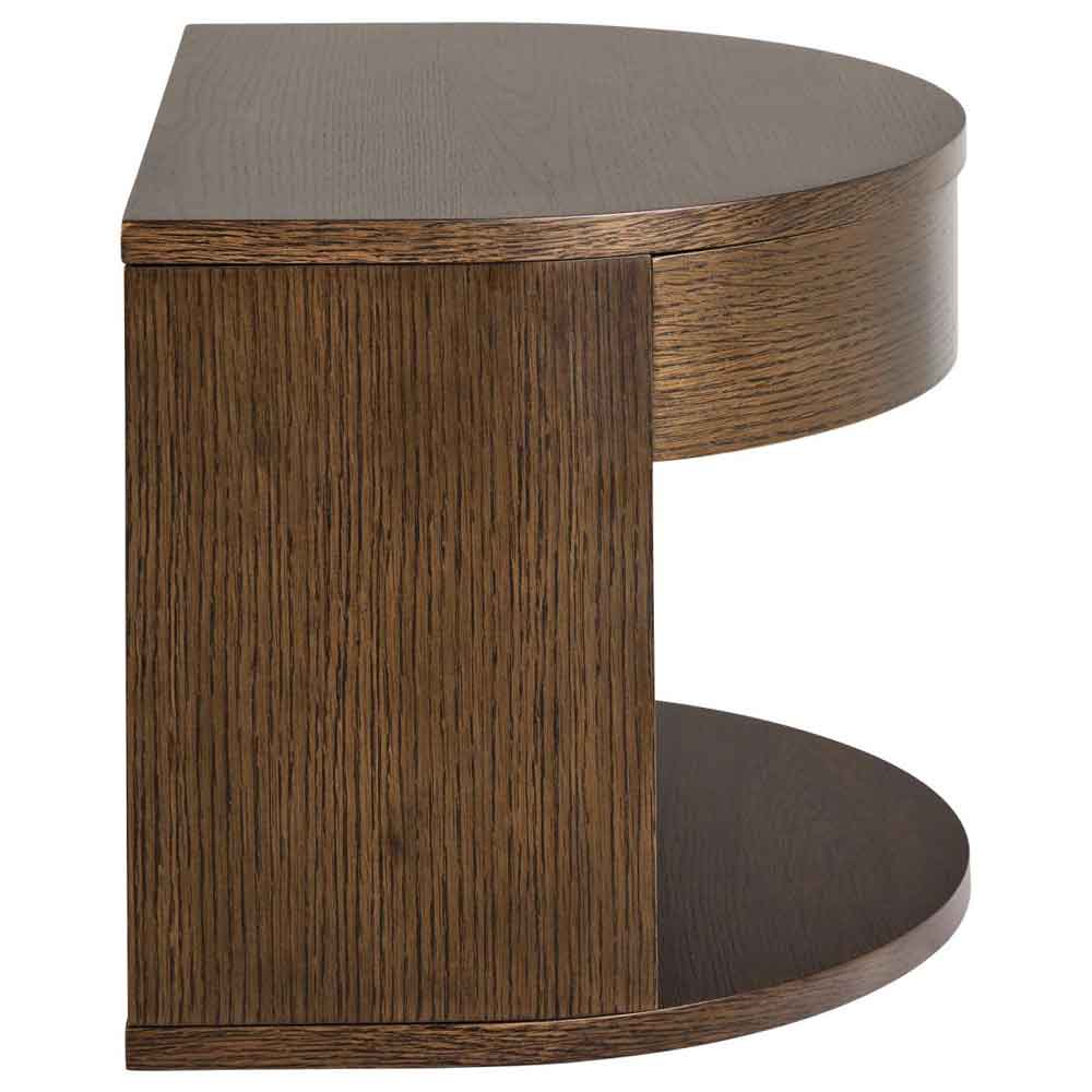 Pottstown Wooden Wall Hung Bedside Cabinet - Smoked Oak