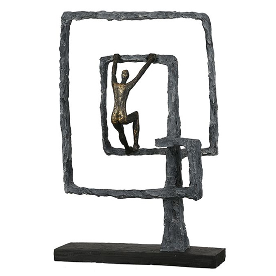 Product photograph of Power Poly Design Sculpture In Antique Bronze And Grey from Furniture in Fashion