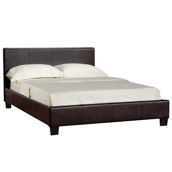 Prada Plus Hydraulic Faux Leather King Size Bed In Brown_2