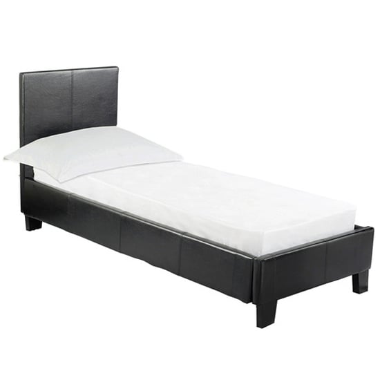 Read more about Prada plus hydraulic faux leather single bed in black