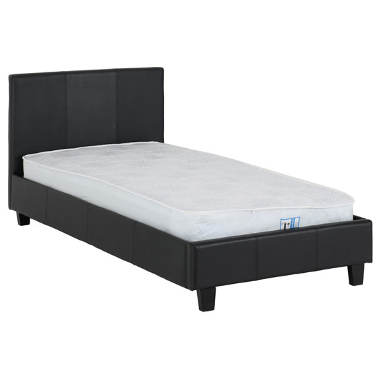 Prada Faux Leather Single Bed In Black Furniture in Fashion