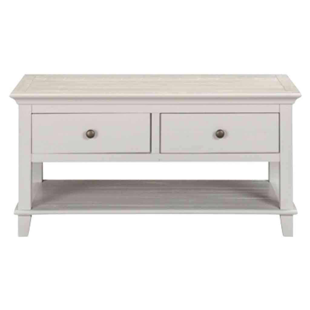 Prague Wooden Coffee Table With 2 Drawers - Truffle