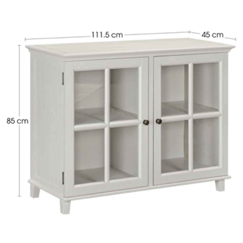 Prague Wooden Storage Cabinet With 2 Doors - Truffle