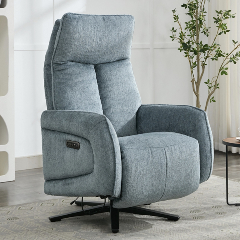 Prato Fabric Electric Recliner Chair In Arona