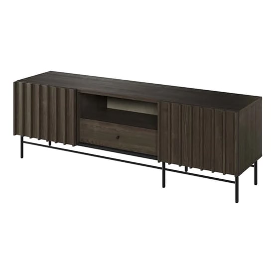 Prato Wooden TV Stand With 2 Doors 1 Drawer In Portland Ash