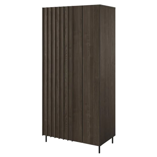 Product photograph of Prato Wooden Wardrobe With 2 Doors In Portland Ash from Furniture in Fashion