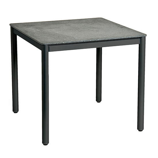 Prats Outdoor 800mm Stone Top Dining Table In Grey Furniture in Fashion