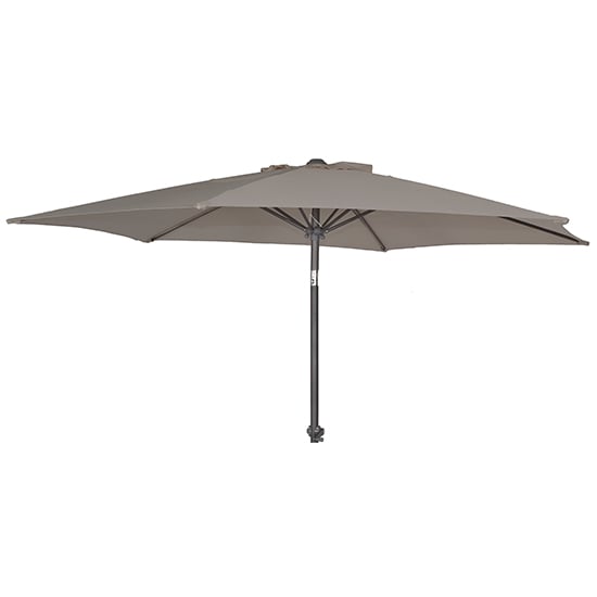 Photo of Prats outdoor aluminium tilt and crank parasol in grey