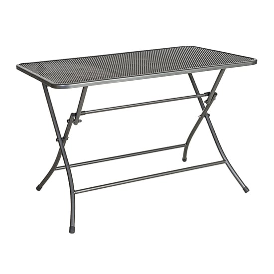 Prats Outdoor Metal 1100mm Folding Dining Table In Grey_1