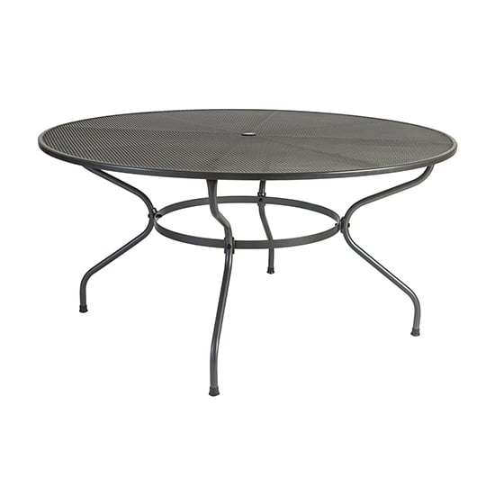 Product photograph of Prats Outdoor Round 1500mm Metal Dining Table In Grey from Furniture in Fashion