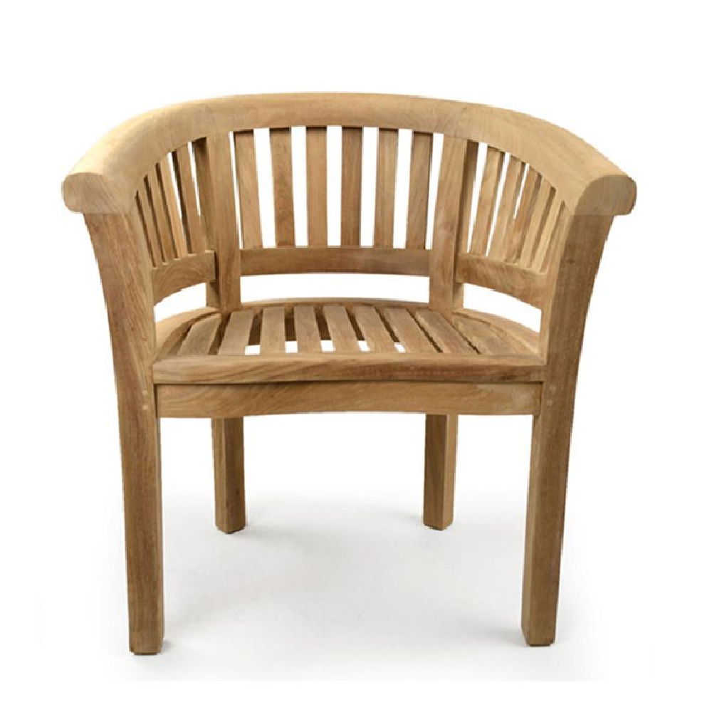 Prattville Teak Wooden Outdoor Arm Chairs In Pair