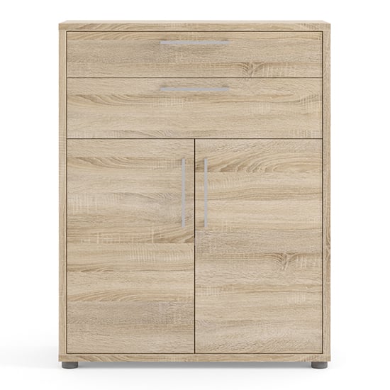 Prax 2 Doors 2 Drawers Office Storage Cabinet In Oak_2
